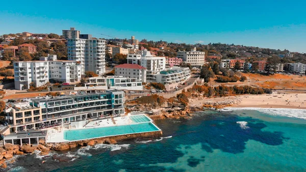 Amazing aerial view of Bondi Beach landscape in Sydney, Australi — Stock Photo, Image