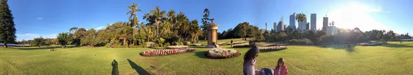 Panoramatický výhled na Královské botanické zahrady v Sydney, Austrálie — Stock fotografie