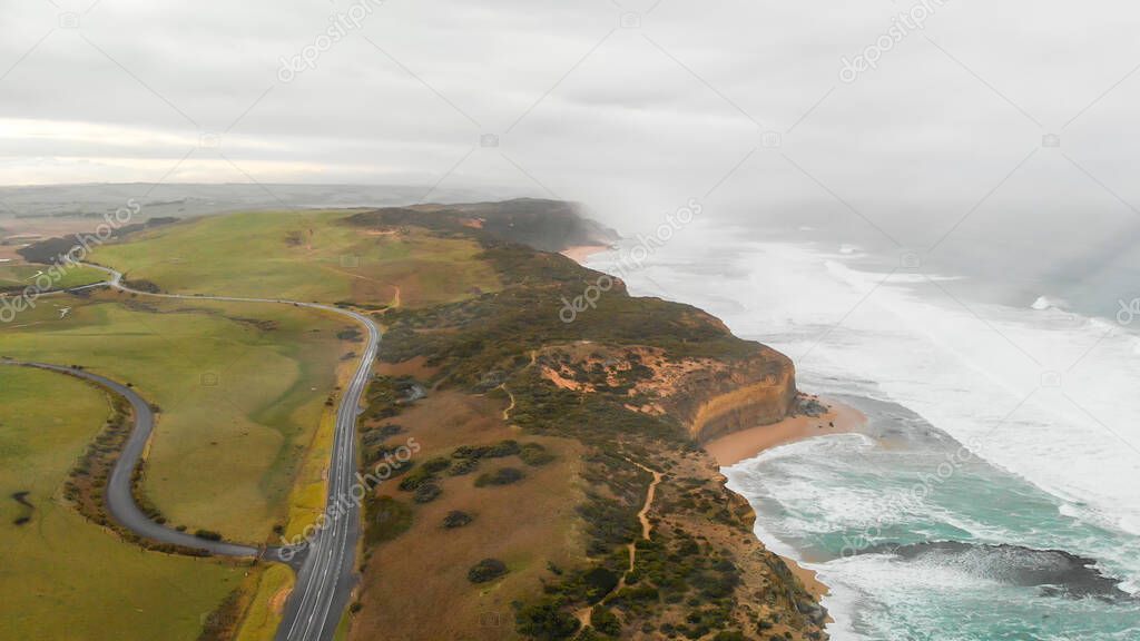 The Great Ocean Road Coastline in the state of Victoria, Austral
