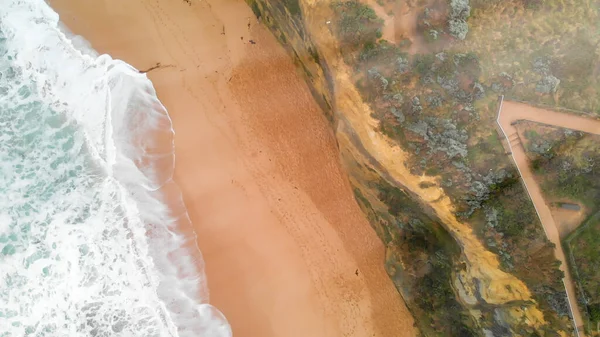 Vista aérea aérea da bela costa australiana — Fotografia de Stock