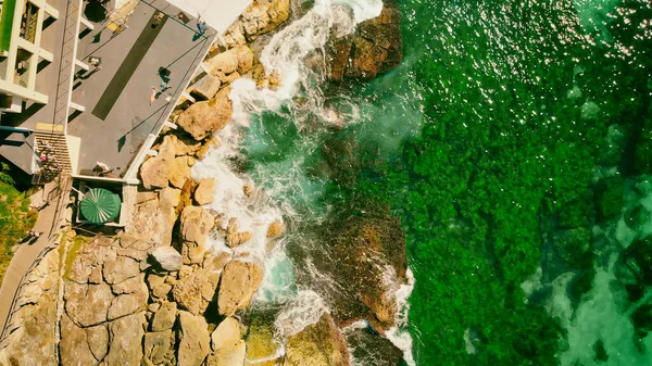 Vista aérea incrível da paisagem de Bondi Beach em Sydney, Australi — Fotografia de Stock