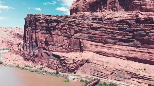 Images Aériennes Parc National Des Arches Depuis Hélicoptère Utah — Video