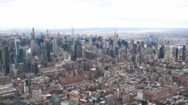 Amerika 'nın New York şehrinin hava görüntüleri.