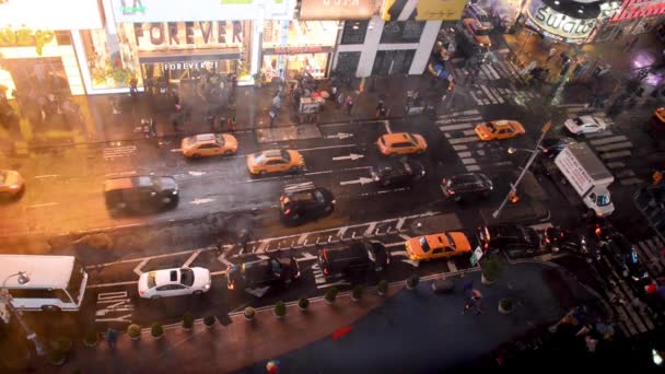 Aerial Footage Times Square Night New York — 비디오