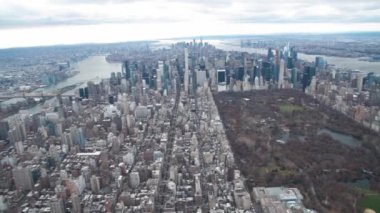 Amerika 'nın New York şehrinin hava görüntüleri.