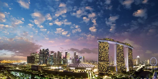 Сингапур с воздуха. Вид с Марина Бэй Парк — стоковое фото