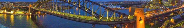 Luchtfoto panoramisch uitzicht op Sydney Harbor, New South Wales, Austral — Stockfoto