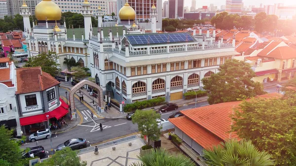 Masjid Sultan, Mesquita de Singapura no histórico Kampong Glam. Panora. — Fotografia de Stock