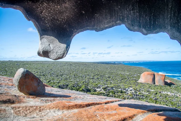 Vue imprenable sur le littoral de l'île Kangourou depuis les rochers remarquables — Photo