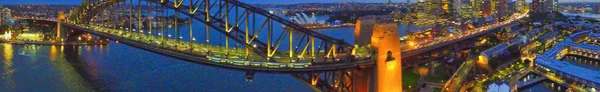 Veduta aerea del porto di Sydney al tramonto — Foto Stock