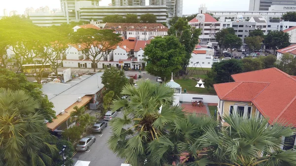 Masjid Sultan, Mesquita de Singapura no histórico Kampong Glam. Panora. — Fotografia de Stock