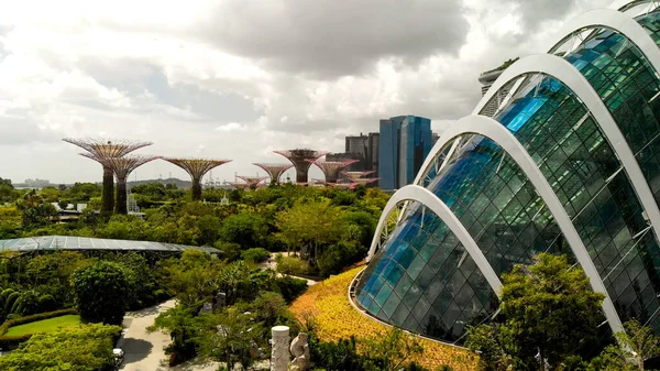 Сінгапур з повітря. Краєвид з парку Маріна Бей. — стокове фото