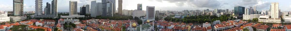 Singapour vue aérienne panoramique de Masjid Sultan Mosquée dans son — Photo