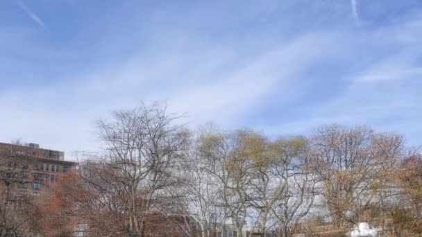 Časová Prodleva Záběru Oblohy Nad New York Washington Square Usa — Stock video