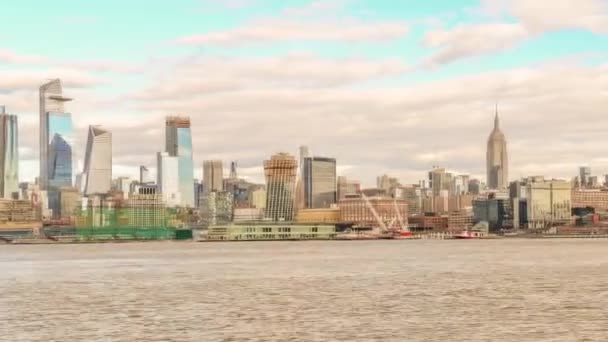 Amazing New York Downtown Manhattan Skyline Usa — Stock Video
