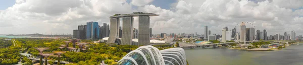 Singapur vista aérea en una hermosa puesta de sol de invierno — Foto de Stock