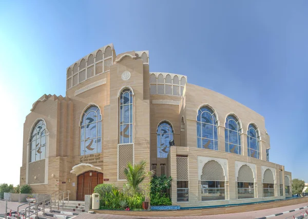 DUBAI, UAE - DECEMBER 2016: Guru Nanak Darbar i Dubai, panorami – stockfoto