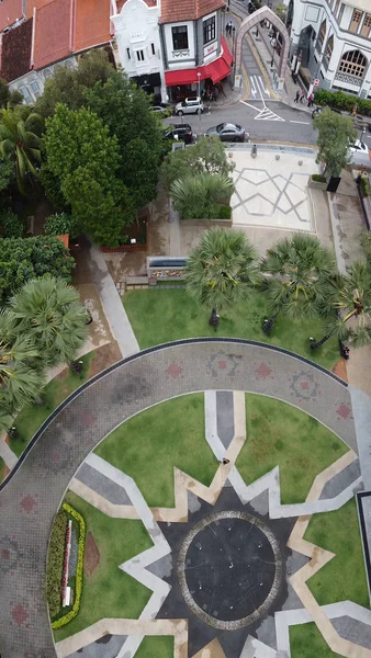 Singapura vista aérea panorâmica da mesquita Masjid Sultan em sua — Fotografia de Stock