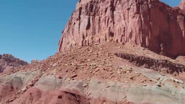 Μια Όμορφη Θέα Της Κόκκινης Ερήμου Κοιλάδα Ηπα Ηνωμένες Πολιτείες — Αρχείο Βίντεο