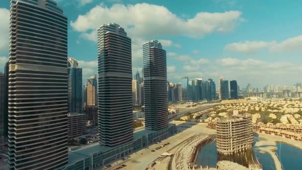 Вид Воздуха Небоскребы Центре Дубая Оаэ — стоковое видео