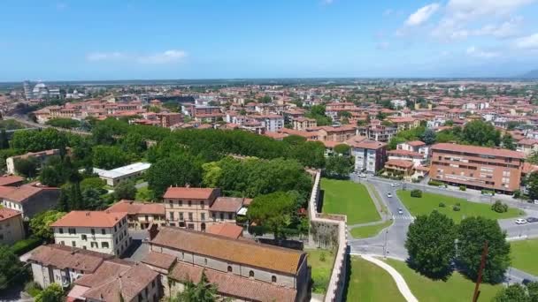 Ünlü Toskana Kasabası Pisa Nın Inanılmaz Hava Manzarası — Stok video