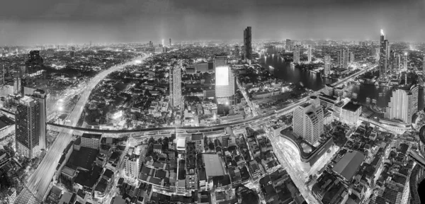 BANGKOK, THAILAND - 14. DEZEMBER 2019: Luftaufnahme der Stadt — Stockfoto