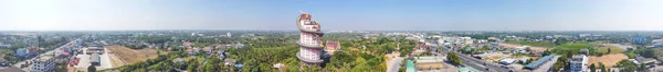 Vista aérea de Wat Samphran Dragon Temple no Sam Phran Distr — Fotografia de Stock