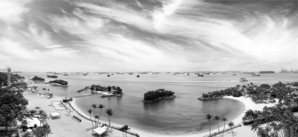 Sentosa Island Siloso Beach vista aerea a Singapore, Asia — Foto Stock