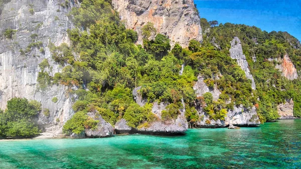 Belle Côte Phi Phi Don Par Une Journée Ensoleillée Thaïlande — Photo