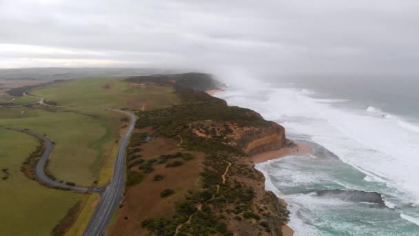 Imagens Aéreas Cênicas Bela Praia Dia Ensolarado — Vídeo de Stock