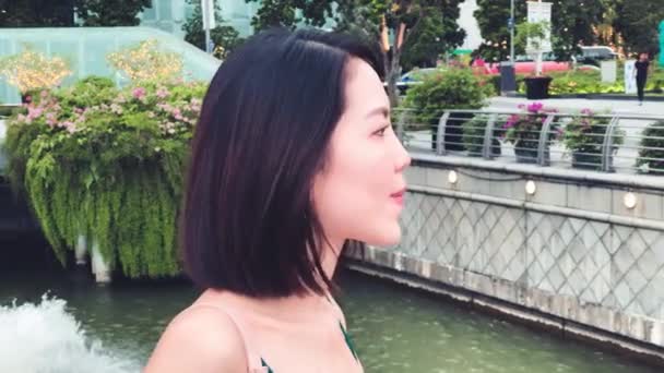 Séquences Belle Femme Asiatique Sur Rue — Video