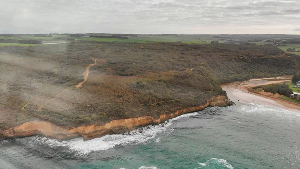 Vista aerea sulla costa di Port Campbell, Australia — Foto Stock