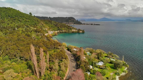 Paysage du lac Taupo en Nouvelle-Zélande, vue panoramique — Photo