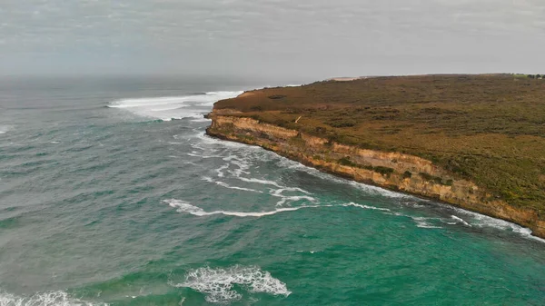 Avustralya 'daki Port Campbell sahil şeridinin havadan görüntüsü — Stok fotoğraf