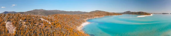 Whitehaven Beach from drone, amazing aerial view at sunset, Quee — Stock Photo, Image