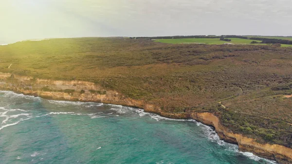 Piękny widok z lotu ptaka na Port Campbell, Australia — Zdjęcie stockowe