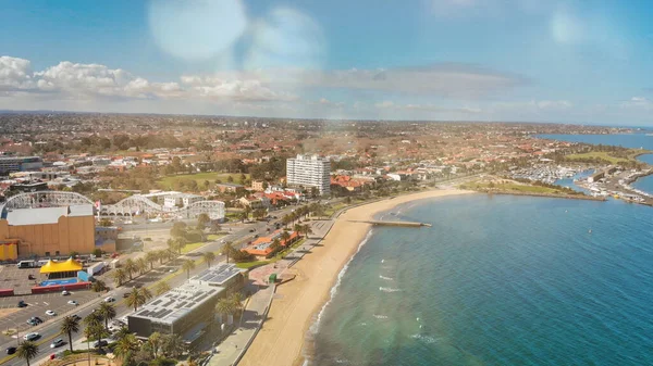 Vista aérea de St Kilda, Victoria, Austrália — Fotografia de Stock