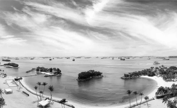 Vista aérea de Sentosa Island Siloso Beach en Singapur, Asia —  Fotos de Stock