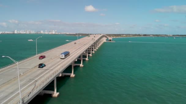 Schilderachtige Luchtfoto Van Prachtige Kust Zonnige Dag — Stockvideo