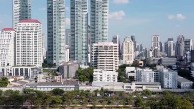 Bangkok şehrinin hava panoramik görüntüleri