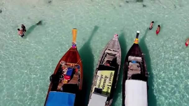 Schilderachtige Luchtfoto Van Prachtige Kust Zonnige Dag — Stockvideo