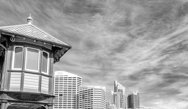 Svart Och Vit Över Darling Harbour Sydney Australien — Stockfoto