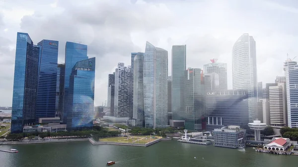 Singapore Gennaio 2020 Veduta Aerea Dello Skyline Della Città Dell — Foto Stock