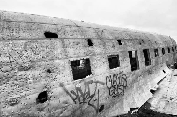 Solheimasandur Ijsland August 3Rd 2019 Vernietiging Van Neergestort Vliegtuig Aan — Stockfoto