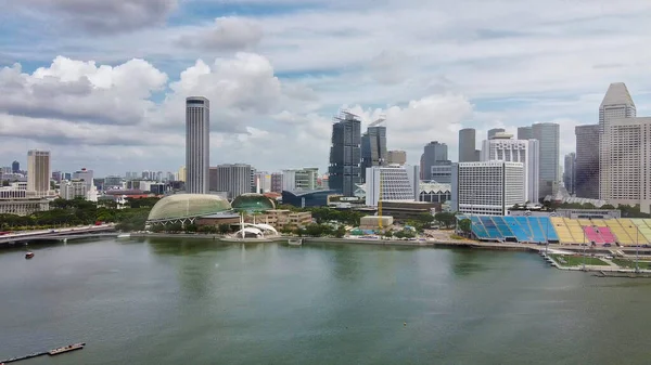 Singapore Gennaio 2020 Veduta Aerea Dello Skyline Della Città Dell — Foto Stock