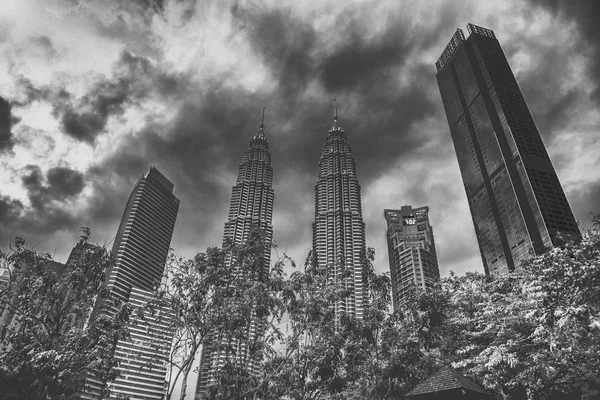 Kuala Lumpur Malaysia Aralik 2019 Petronas Kulesi Şehir Silüeti — Stok fotoğraf