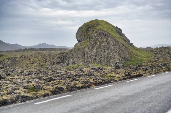 Ландшафтный Сценарий Драматическим Небом Вдоль Кольцевой Дороги Маршрут Исландии Европа — стоковое фото