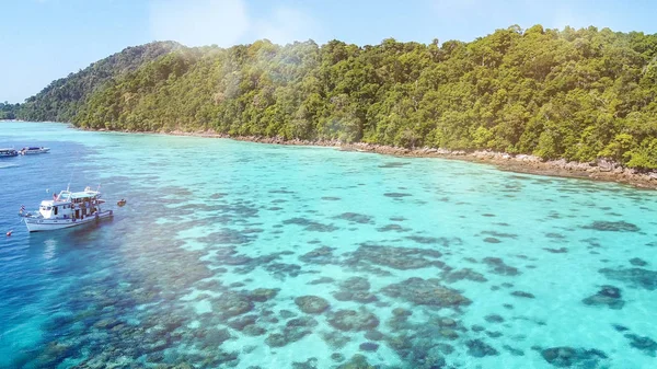 Erstaunliche Luftaufnahme Der Surin Inseln Von Einer Drohne Aus Einem — Stockfoto