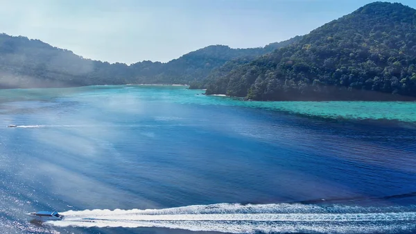 Vista Aérea Incrível Das Ilhas Surin Partir Drone Dia Ensolarado — Fotografia de Stock