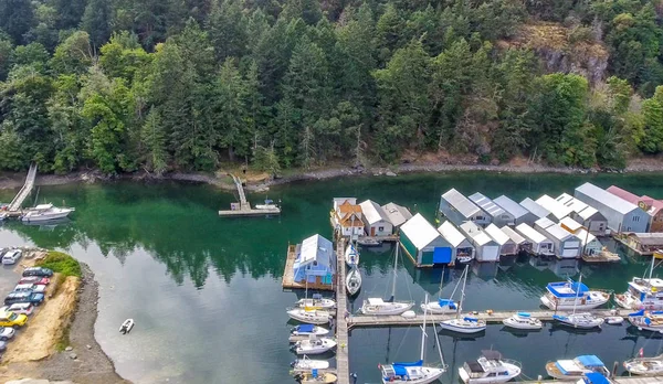 Beautiful Aerial View Genoa Bay British Columbia Canada — Stock Photo, Image